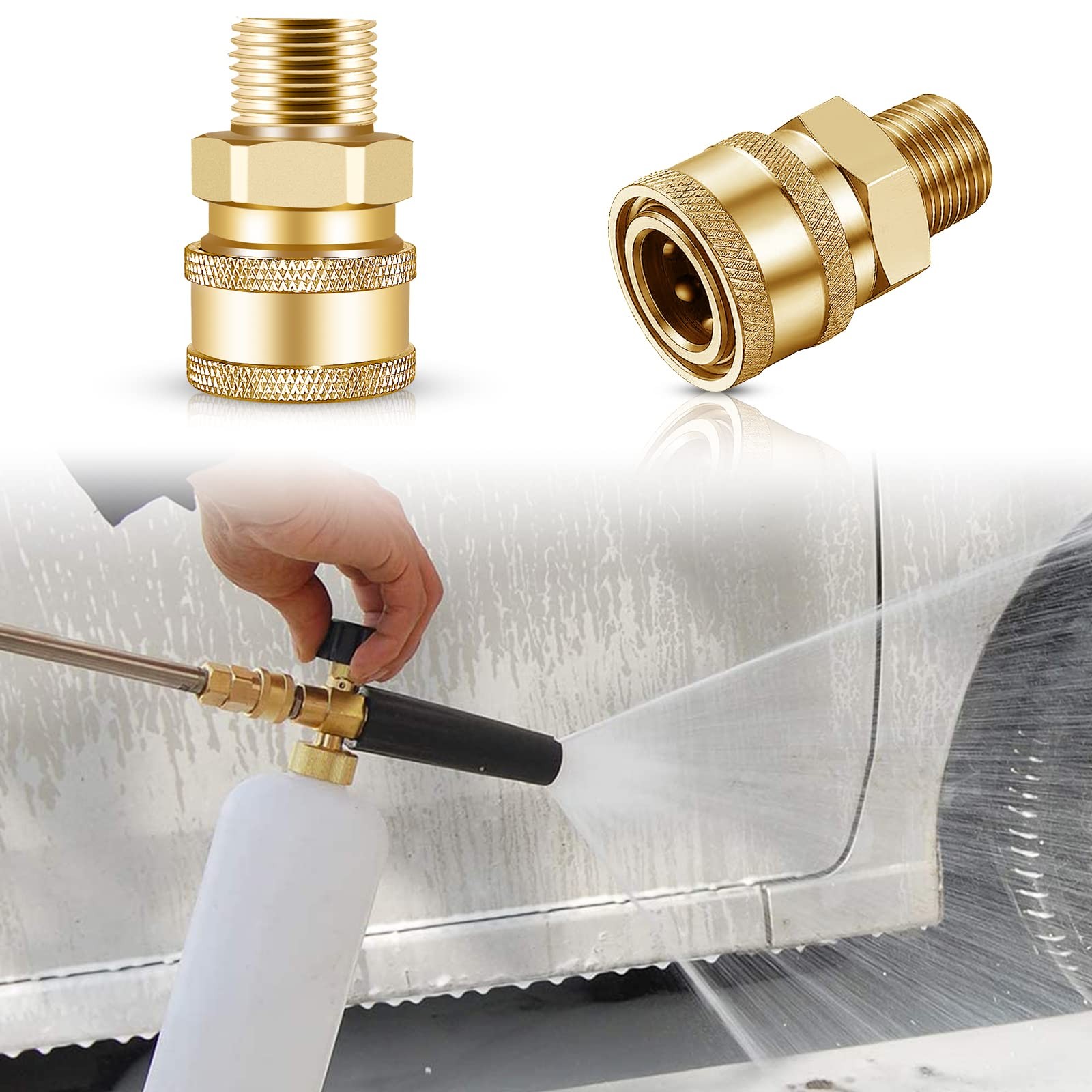 1/4 Npt Quick Connect Fittings 2 Pcs1/4 Inch Male Pressure Washer Quick Connect