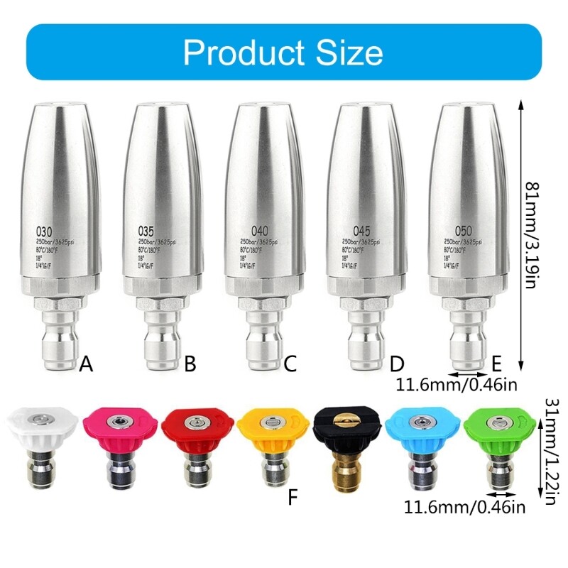 Multifunction High Pressure Sprayer Nozzle for Car Wash and Outdoor Maintenance