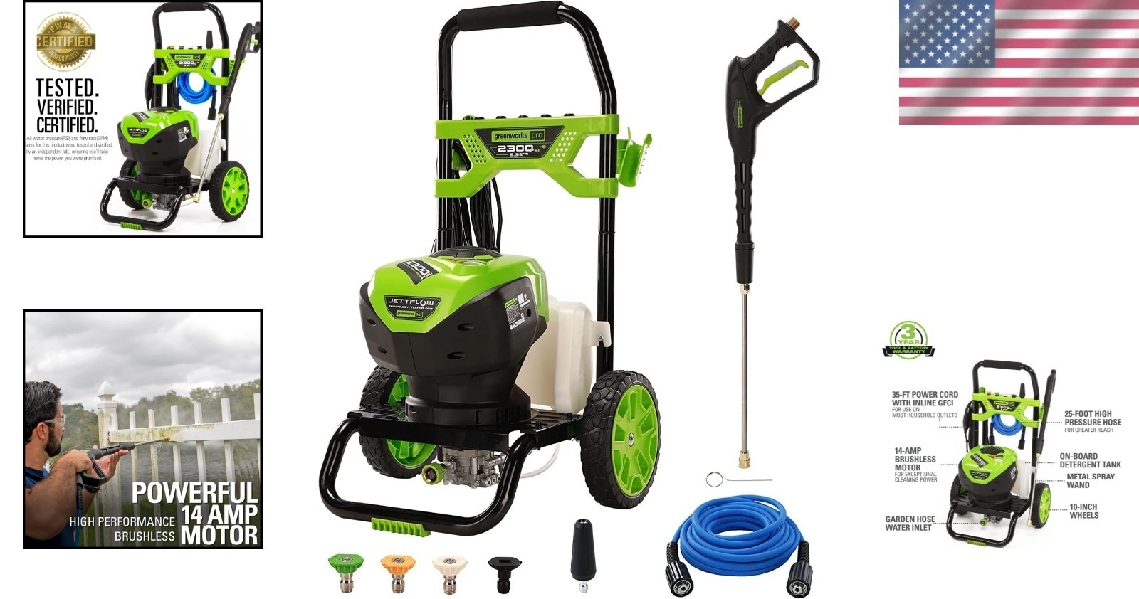 TruBrushless Electric Pressure Washer 2300 PSI, 2.3 GPM – Perfect for Homeowners