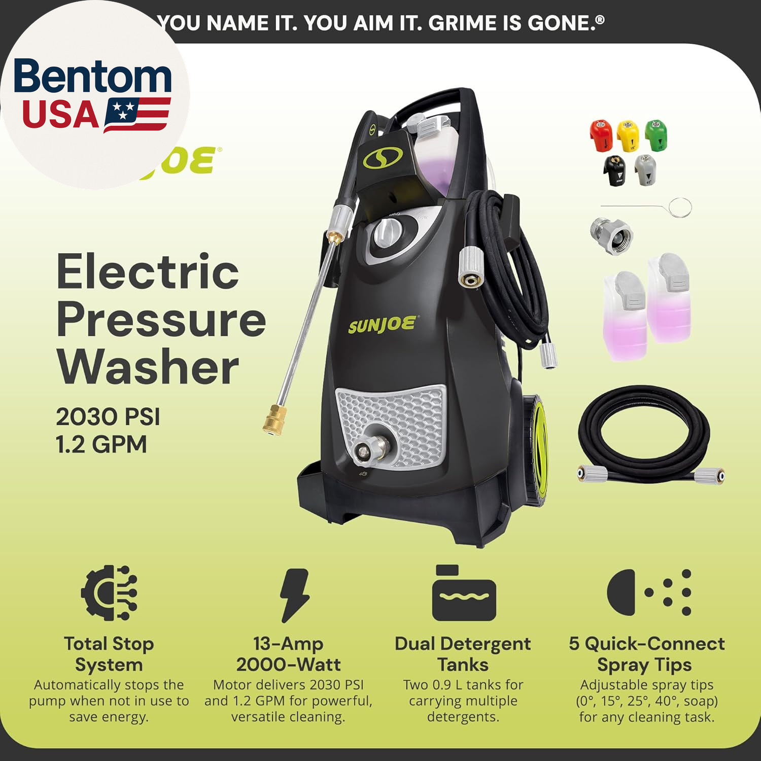 Electric Pressure Power Washer, Heavy-Duty 2500 Max PSI (2030 PSI PWMA Rated) –