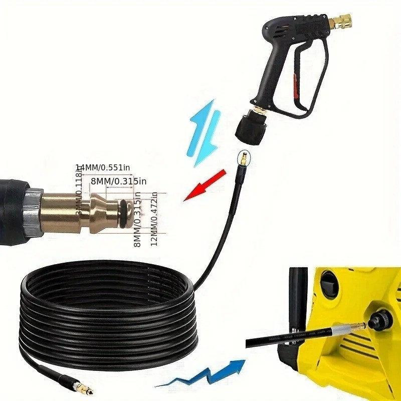1pcs Pressure Washer Hose Connector Adapter M22 Female to Quick Socket
