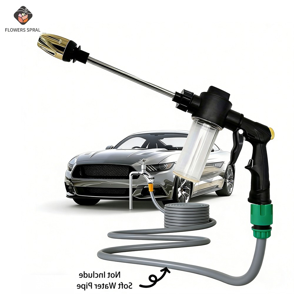 High Pressure Garden Water Gun Hose Nozzle Car Wash RV Foam Kettle Spray