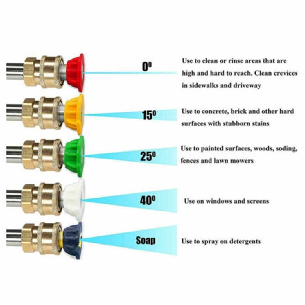 16Inch High Pressure Car Washer Spray Extension Wand Lance Nozzle Tips Hose New