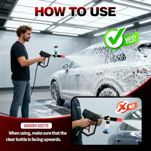 Foam Cannon for Pressure Washer with 1/4” Quick Connector | Car Wash Foam
