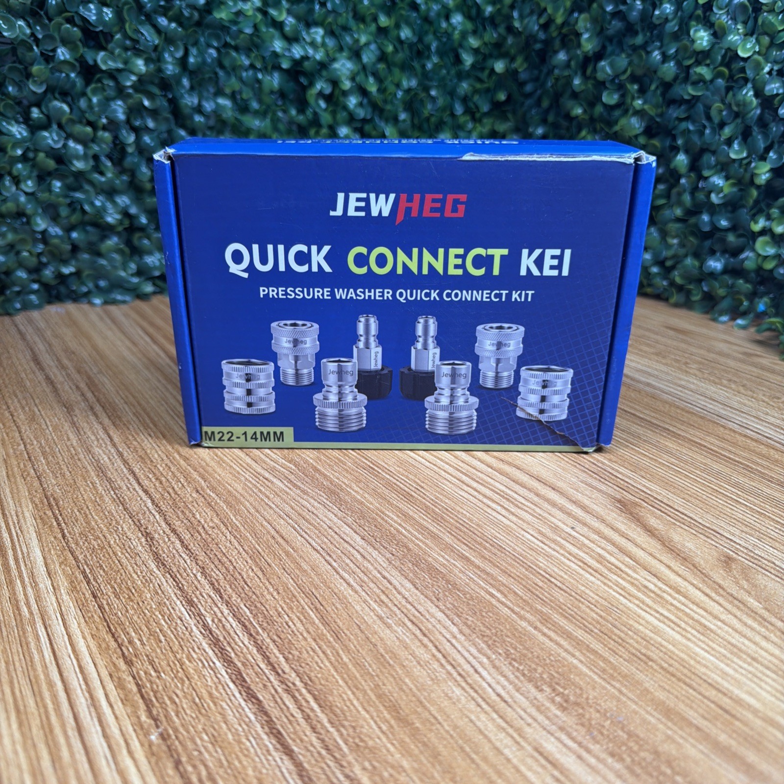 Stainless Steel Pressure Washer Quick Connect Kit, M22 14mm to 3/8 Inch