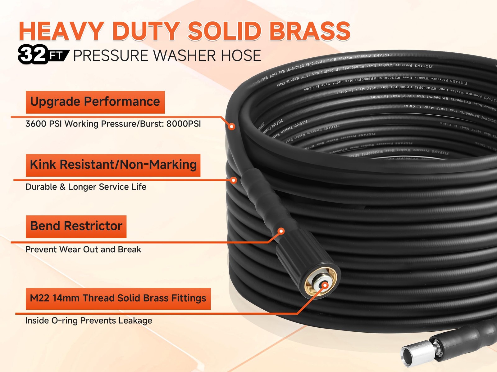 Pressure Washer Gun and Hose Kit, Replacement Pressure Washer Extension Wand–…