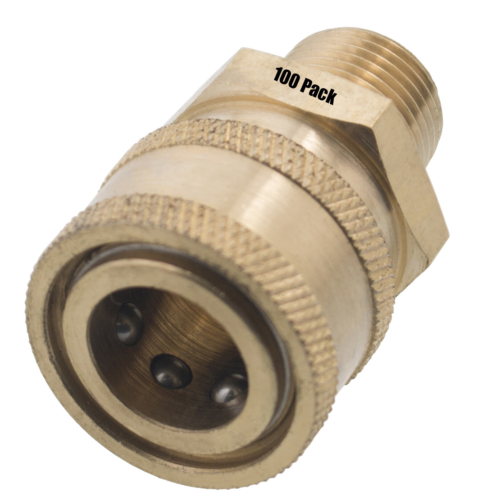 (100) 3/8″ MPT Male Brass Socket Quick Connect Coupler Pressure Washer Nozzle