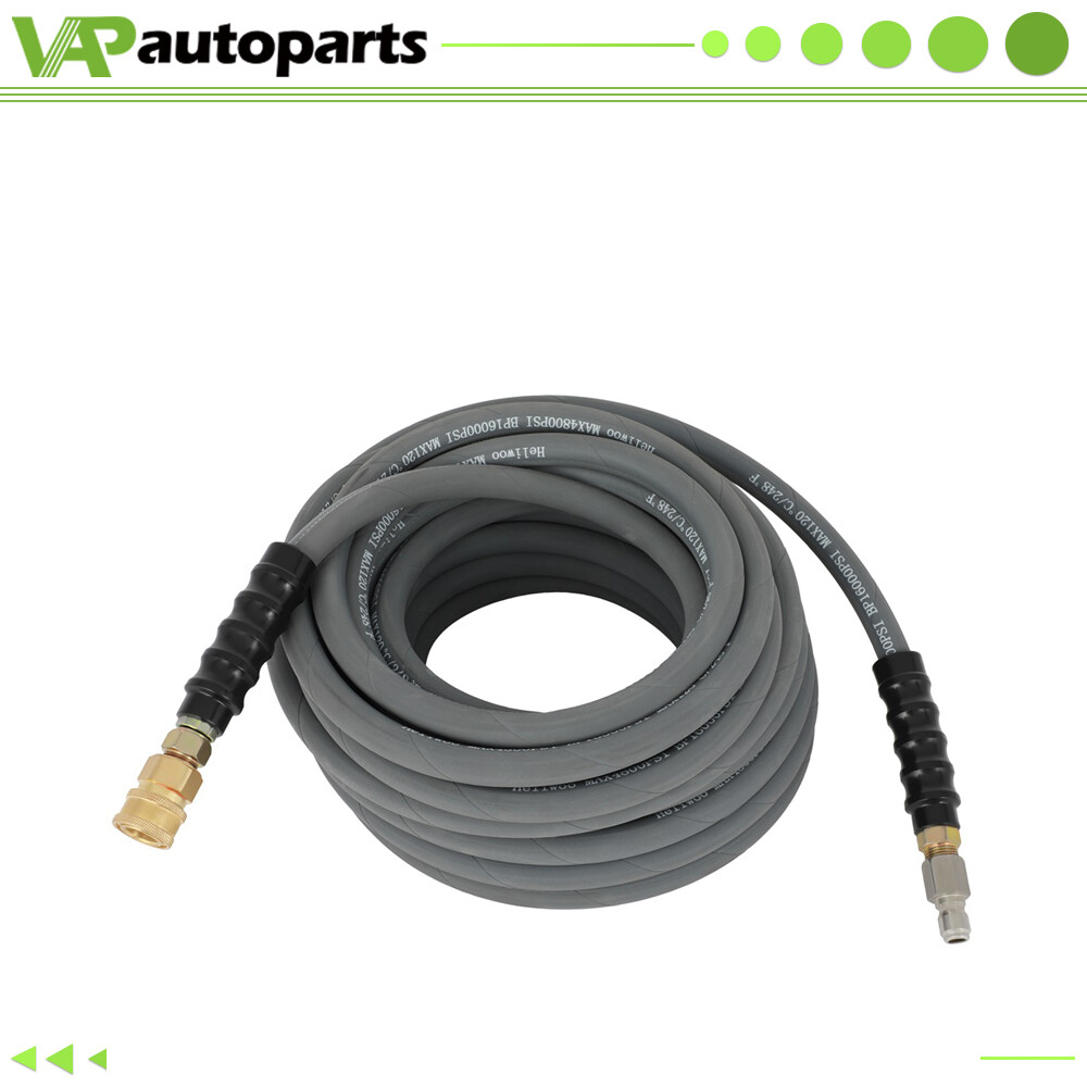 50ft Pressure Washer Hose 4000 PSI Non-Marking Gray With Couplers 3/8″ Wholesale