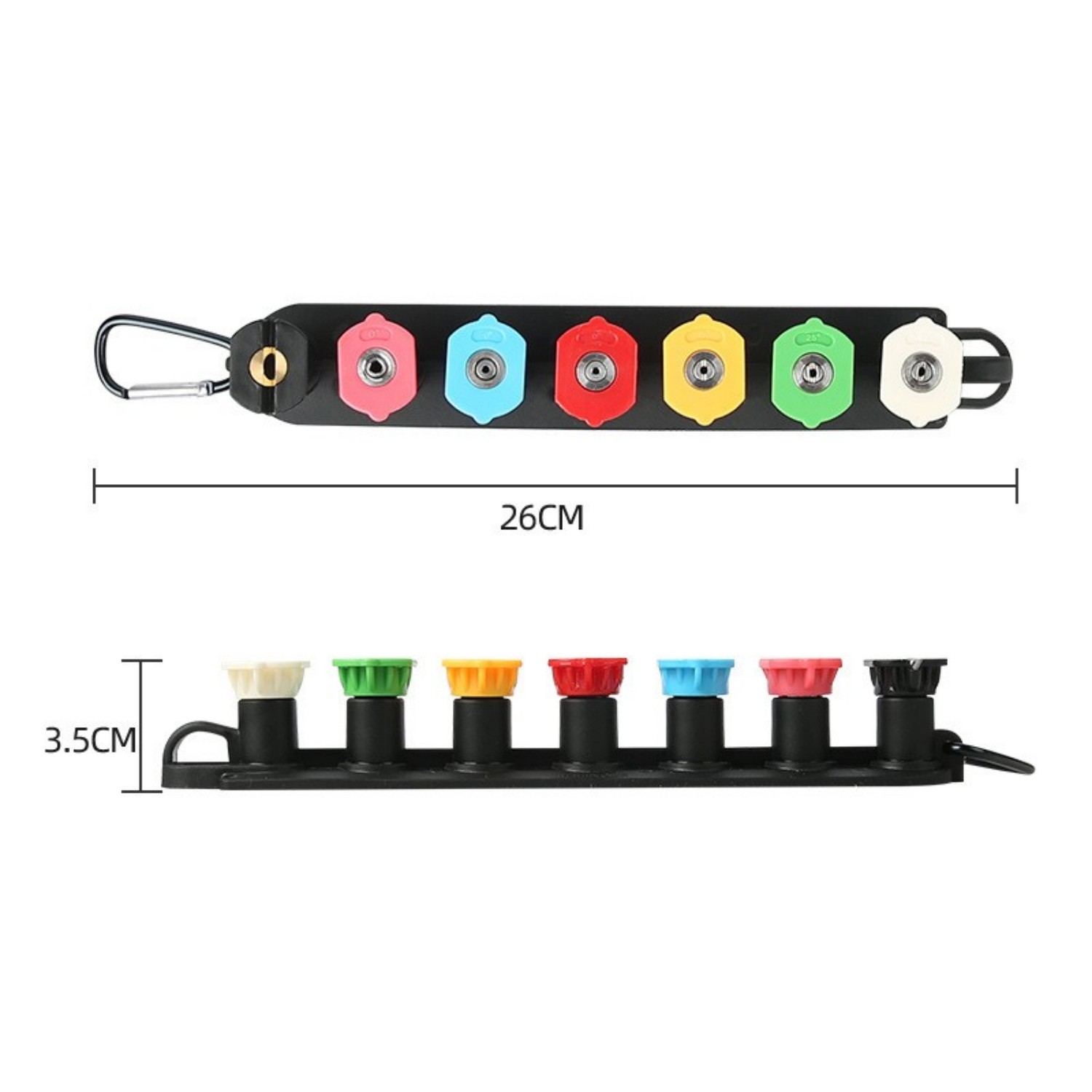 4000PSI Pressure Washer Nozzle 7 Spray Tips w/ Storage Holder 1/4″ Quick Connect