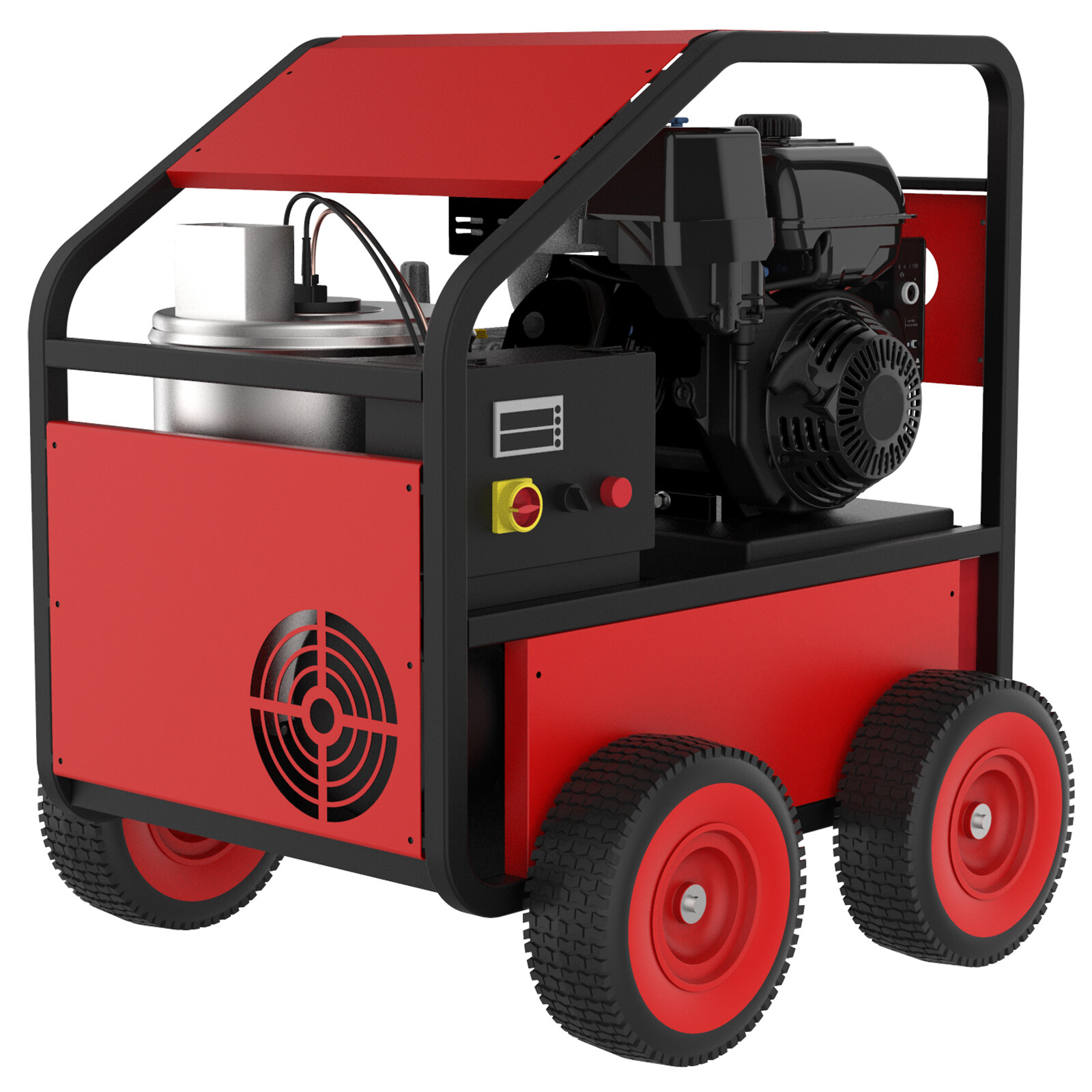 4 GPM 4000 PSI Hot Water Gas-Oil Fired Pressure Washer Electric Start Commercial