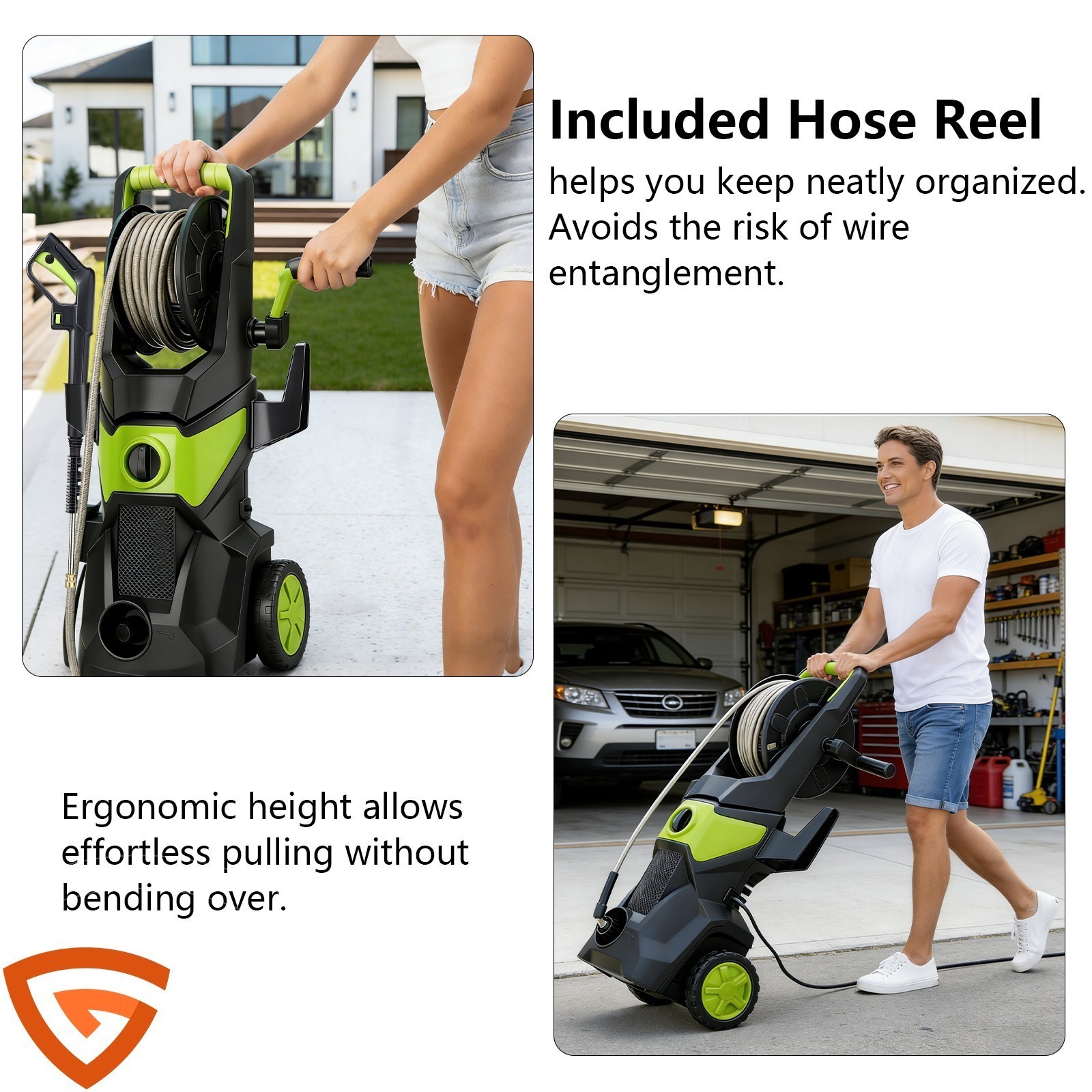 3000W Electric Pressure Washer 5000PSI Max 3.2 GPM Power Washer Cleaning Machine