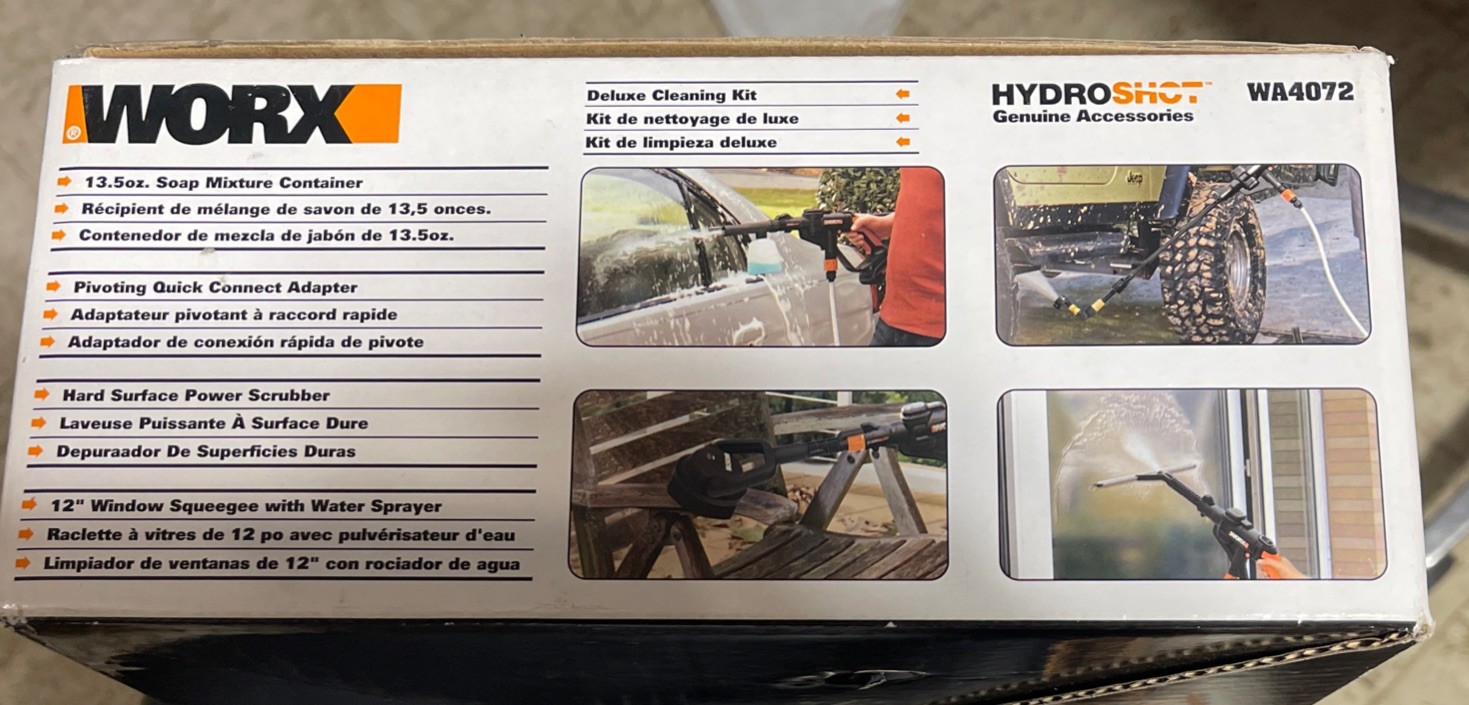 WORX WA4072 Hydroshot Deluxe Cleaning Accessory Kit