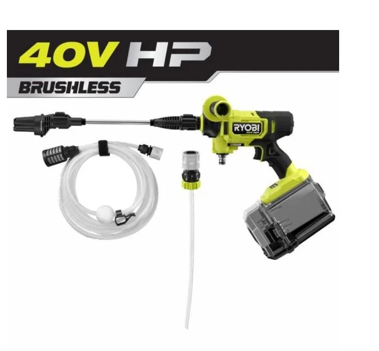 Ryobi 40V HP EZClean 600 PSI Power Cleaner Kit RY124050 Tool Only