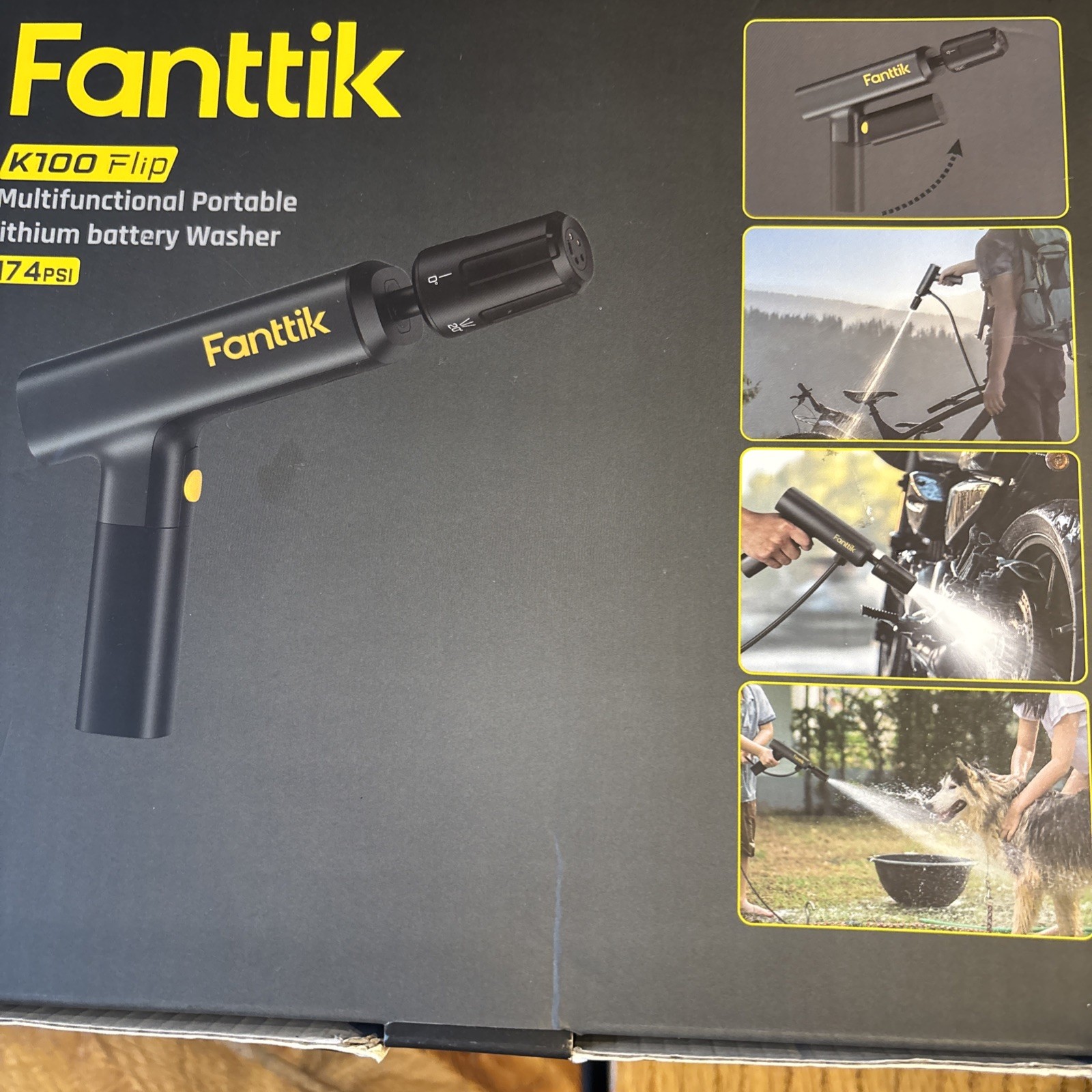 Fanttik K100 Flip Portable Cordless Electric Sprayer, Foldable Pressure Washer