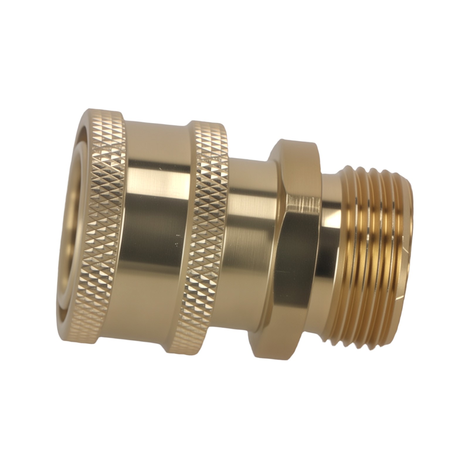 2PCS M22-14mm Thread to 3/8″ Quick Connect Brass Pressure Washer Coupler 5000PSI