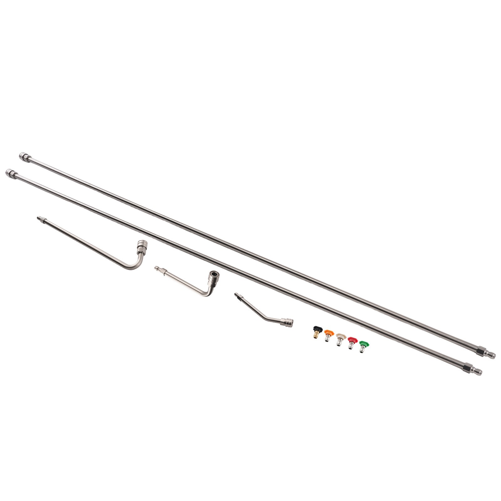 120″ Pressure Washer Extension Wand Stainless Steel Gutter Cleaning Tool Kit
