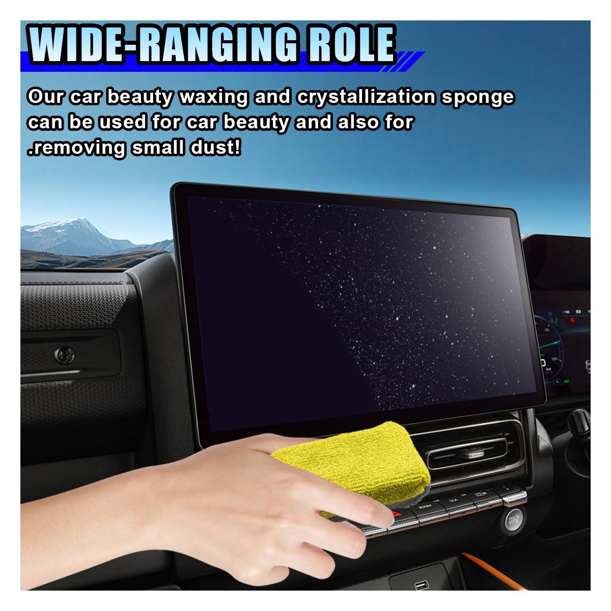 12PCS Ceramic Coating Applicator Sponge, 4.13” x 1.84” Microfiber Car Detai