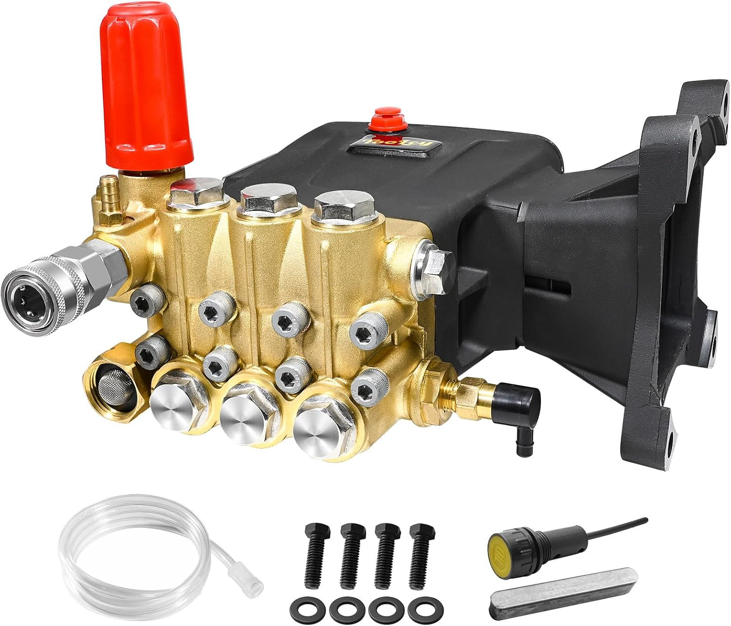 Pressure Washer Pump 1″ Shaft 3600-4400 PSI 4 GPM | Triplex Replacement Pump , H