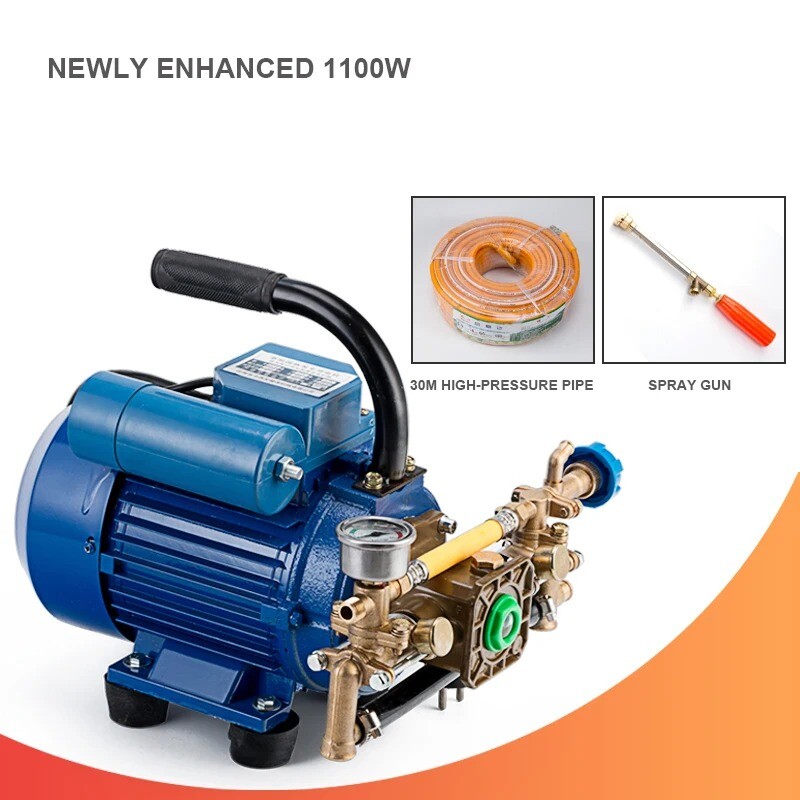 220V Electric Coil Sprayer High Pressure Agricultural Plunger Pump Irrigation