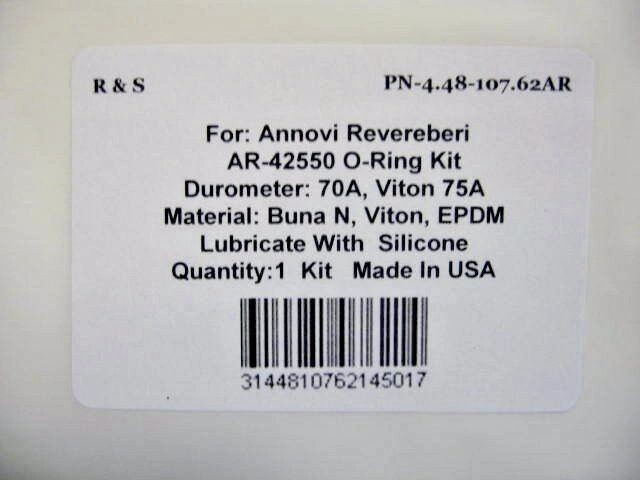 Annovi Reverberi AR-42550 O Ring Kit / RRA E / RRA N / RRV / R&S 4.48-107.62AR