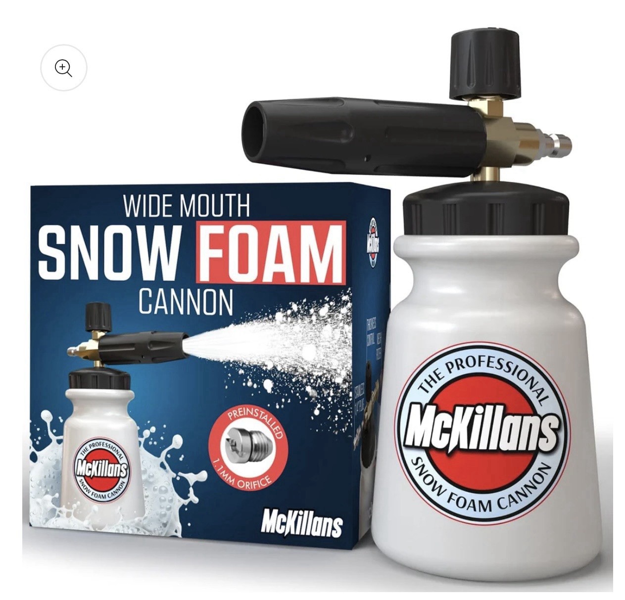 McKillans Foam Cannon Wide Mouth Pressure Washer Lance 1/4in Quick Connect
