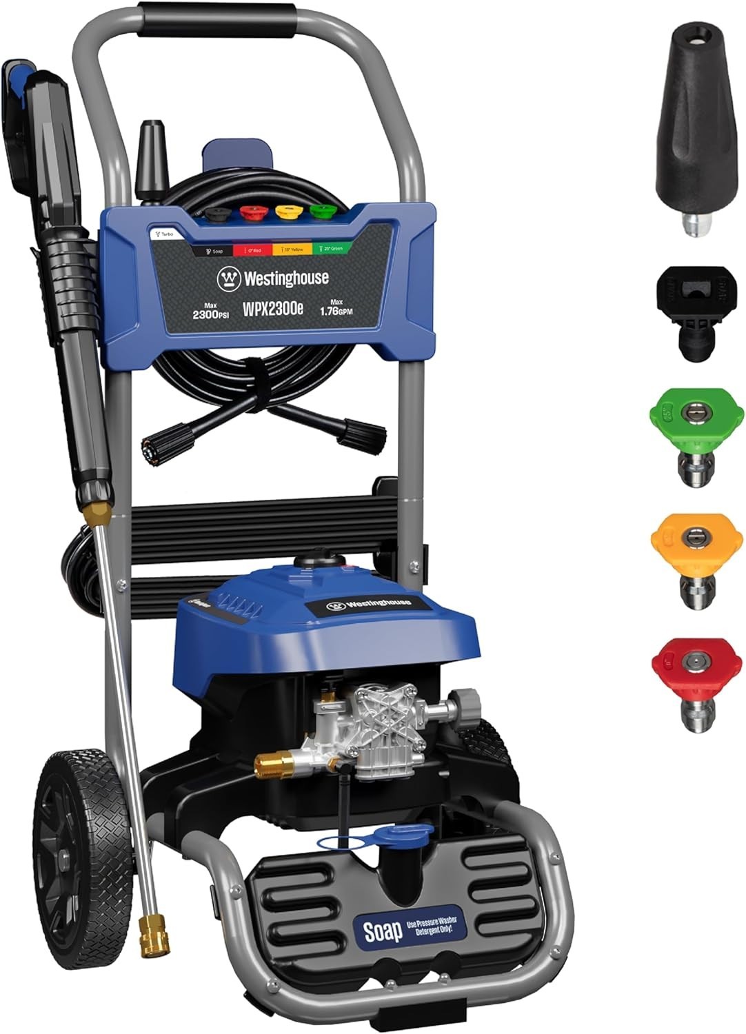 WPX2300e Electric Pressure Washer, 2300 Max PSI and 1.76 Max GPM, Induction Moto