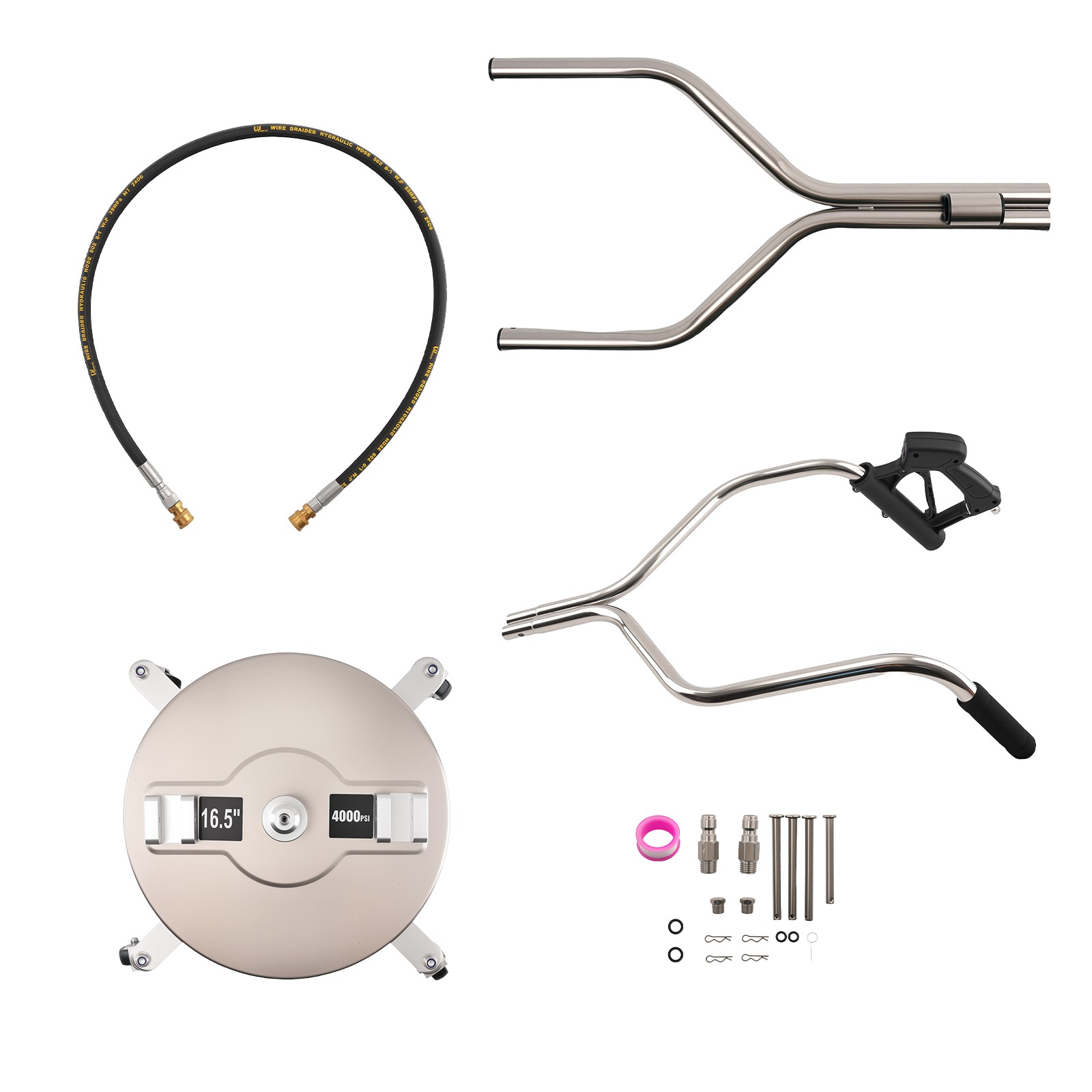 1* 16.5inch Pressure Washer Surface Cleaner 4000PSI Stainless Steel