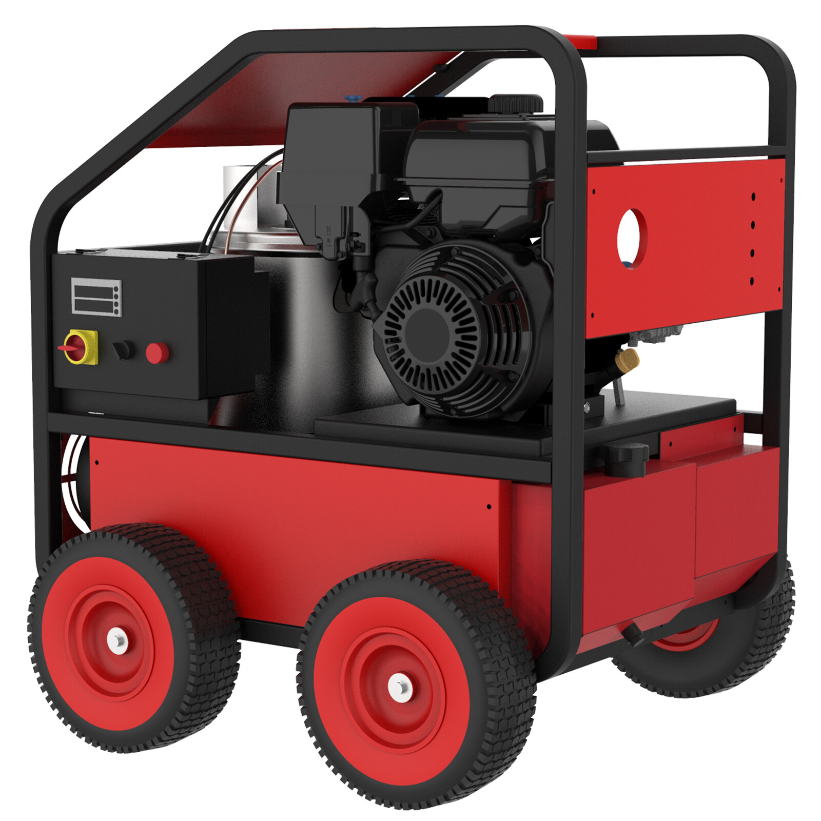 4 GPM 4000 PSI Hot Water Gas-Oil Fired Pressure Washer Electric Start Commercial