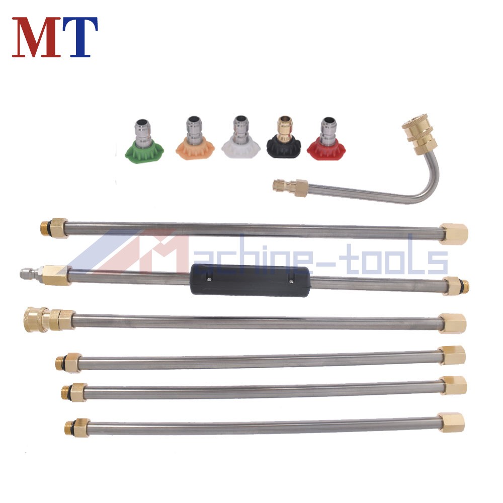 High Pressure 4000PSI Washer Extension Wand Set 5 Cleaner Nozzle And Hose Kit