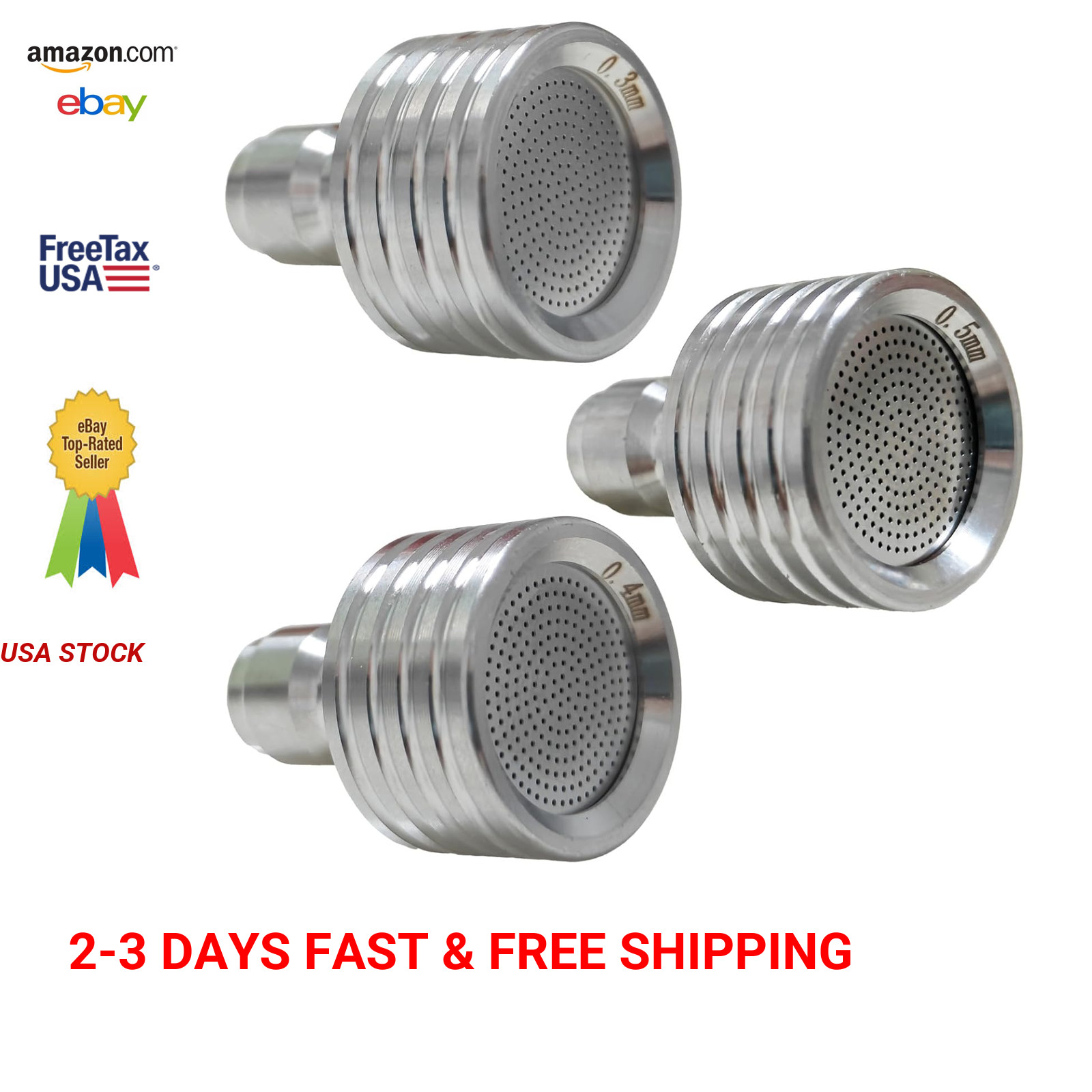 Stainless Steel Pressure Washer Nozzle Tips 0.3mm 0.4mm 0.5mm Quick Connect
