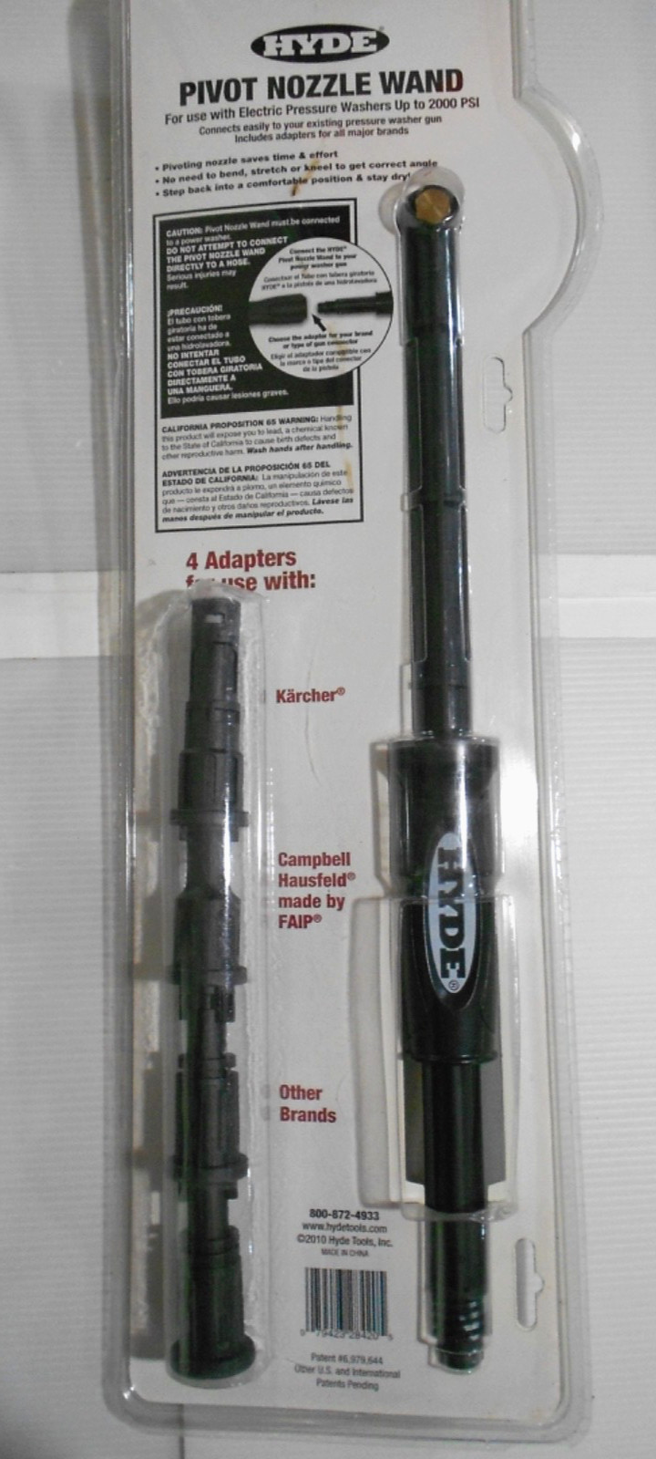 Hyde 28420 18″ Electric Pivot Nozzle Pressure Washer Wand