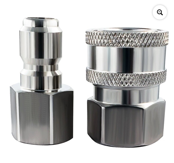 Ultimate Washer 3/8″ Quick Connect Pressure Washer Male and Female Hose Adapter