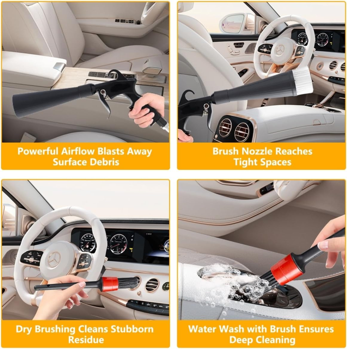 Tornado Detailing Car Cleaning Gun with Metal Nozzle | Interior Drying Air Gun |