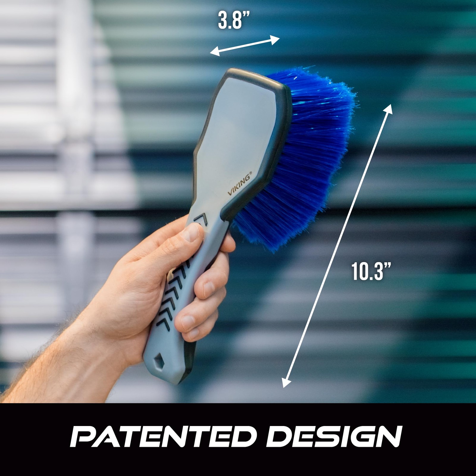 VIKING Wheel Brush for Rims, Cleaning Tires, Grey, 10.3 x 3.3 Gray