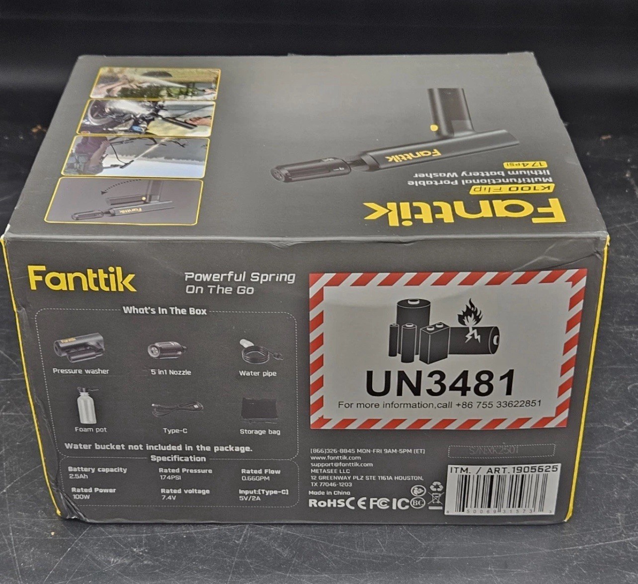Fanttik K100 Flip Portable Cordless Sprayer Foldable Pressure Washer