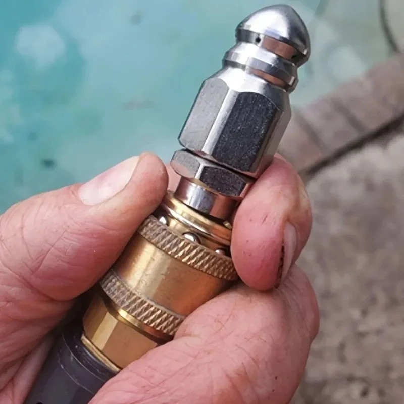 1/4″ Female NPT Pressure Washer Sewer Jetter Nozzle for Drain Hose Connector