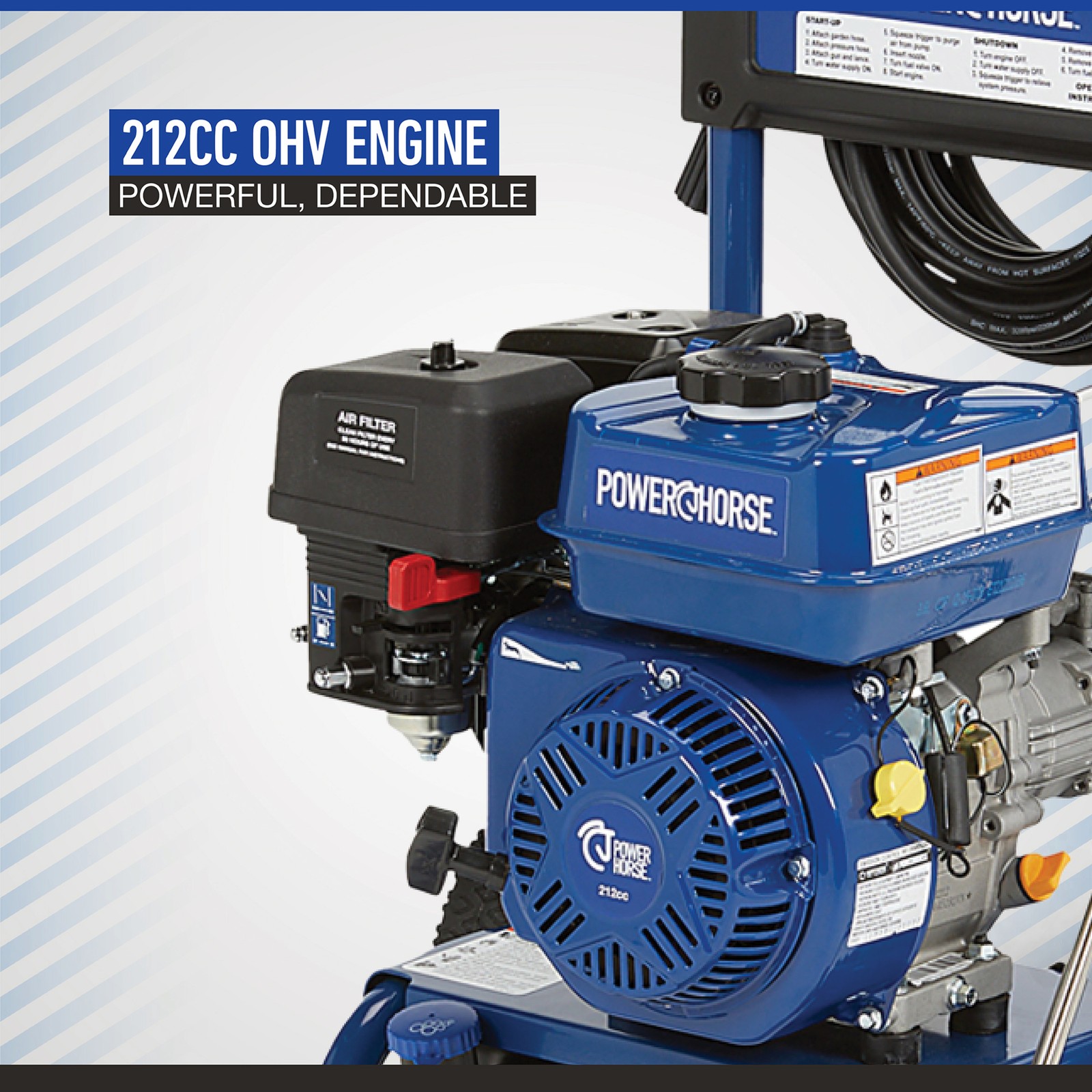 Powerhorse Gas Cold Water Pressure Washer, 3400 PSI, 2.7 GPM