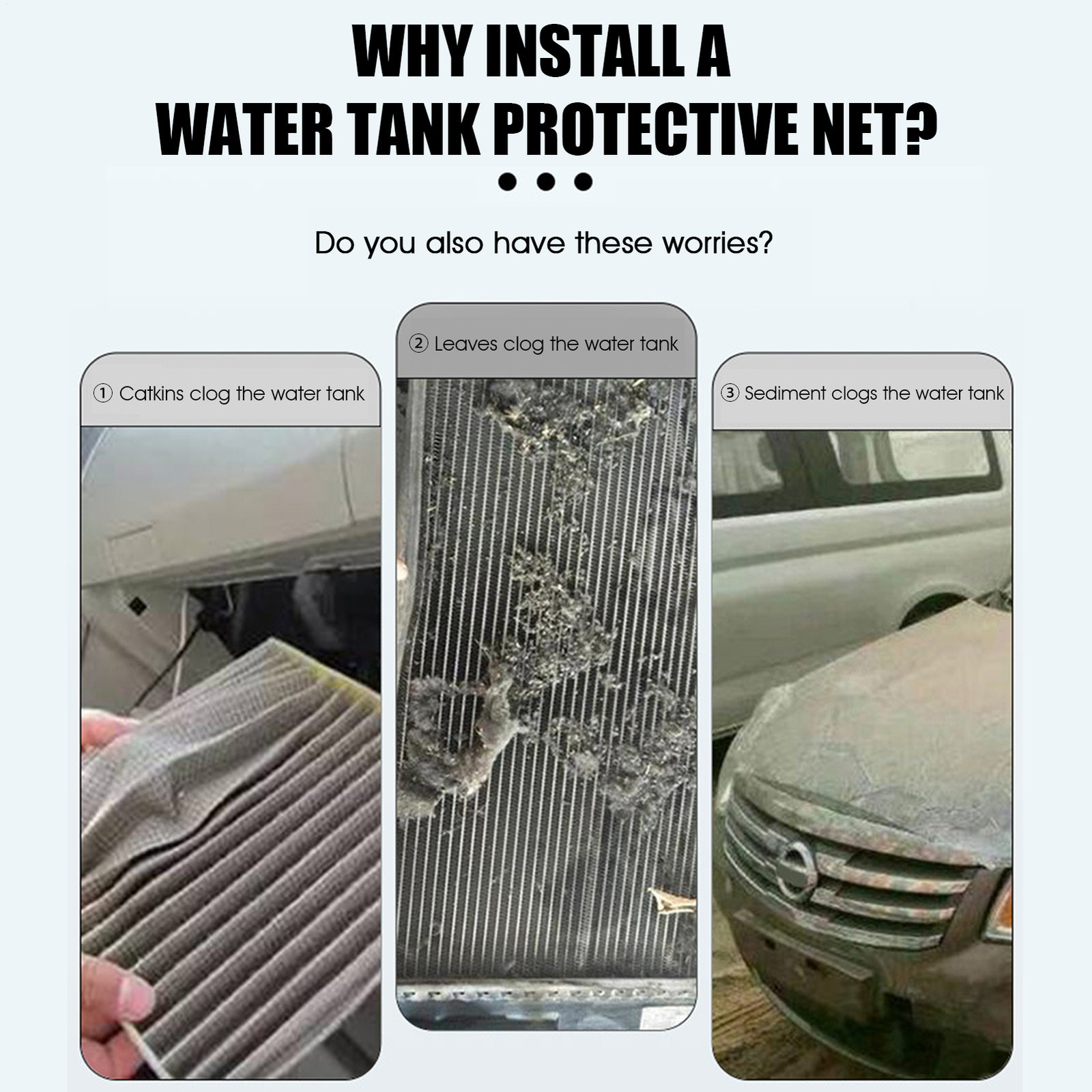Car Water Tank Protection Net Anti Insect Mosquito And Cotton Lint Car Condenser
