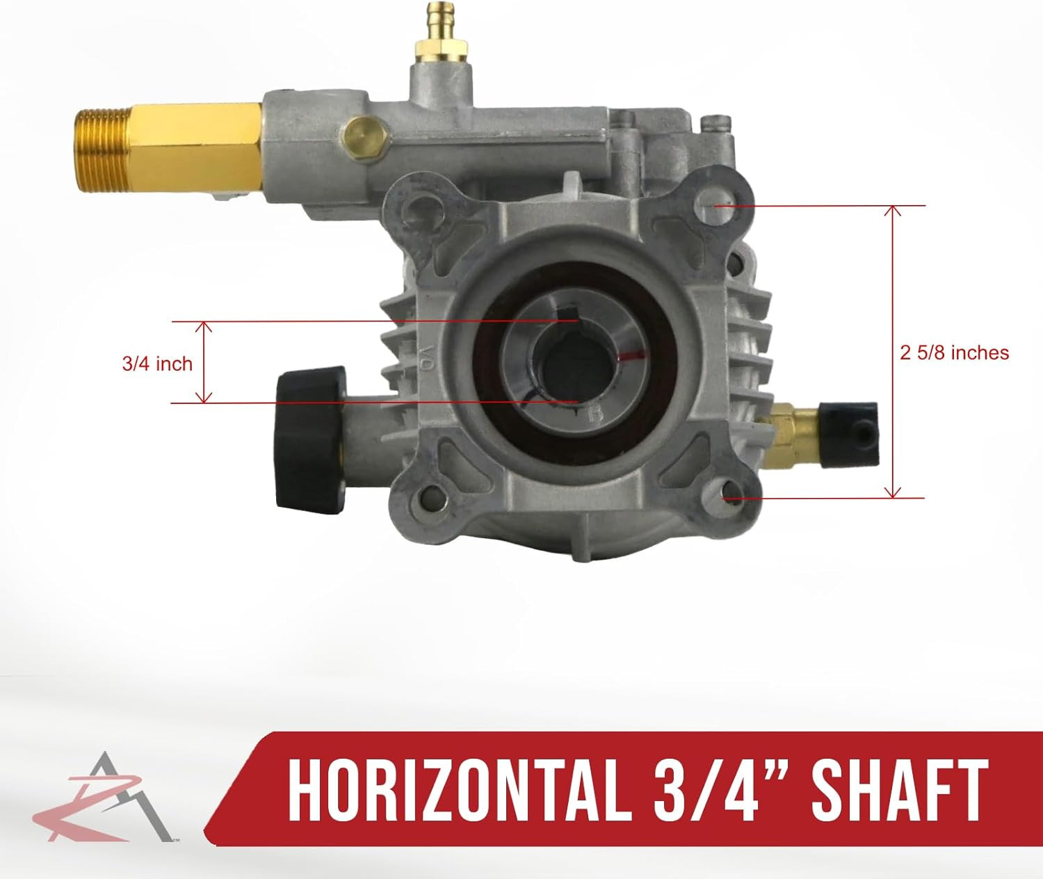 3000 PSI Pressure Washer Pump for Mi-T-M CA-2703 Models, 3/4″ Shaft
