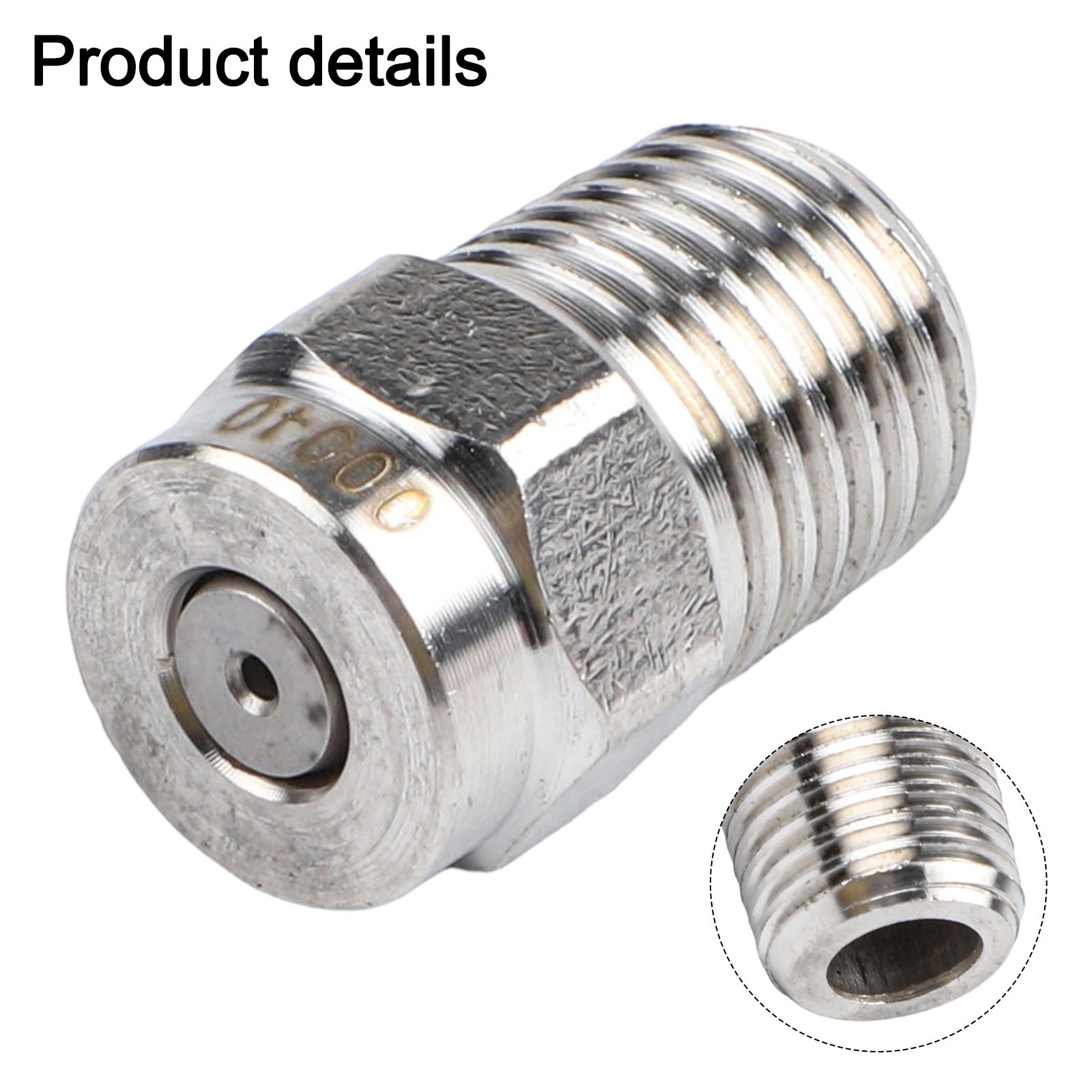 Garden Tool Cleaning Nozzle 1/4 Thread Stainless Steel 25° 40° 6000 PSI