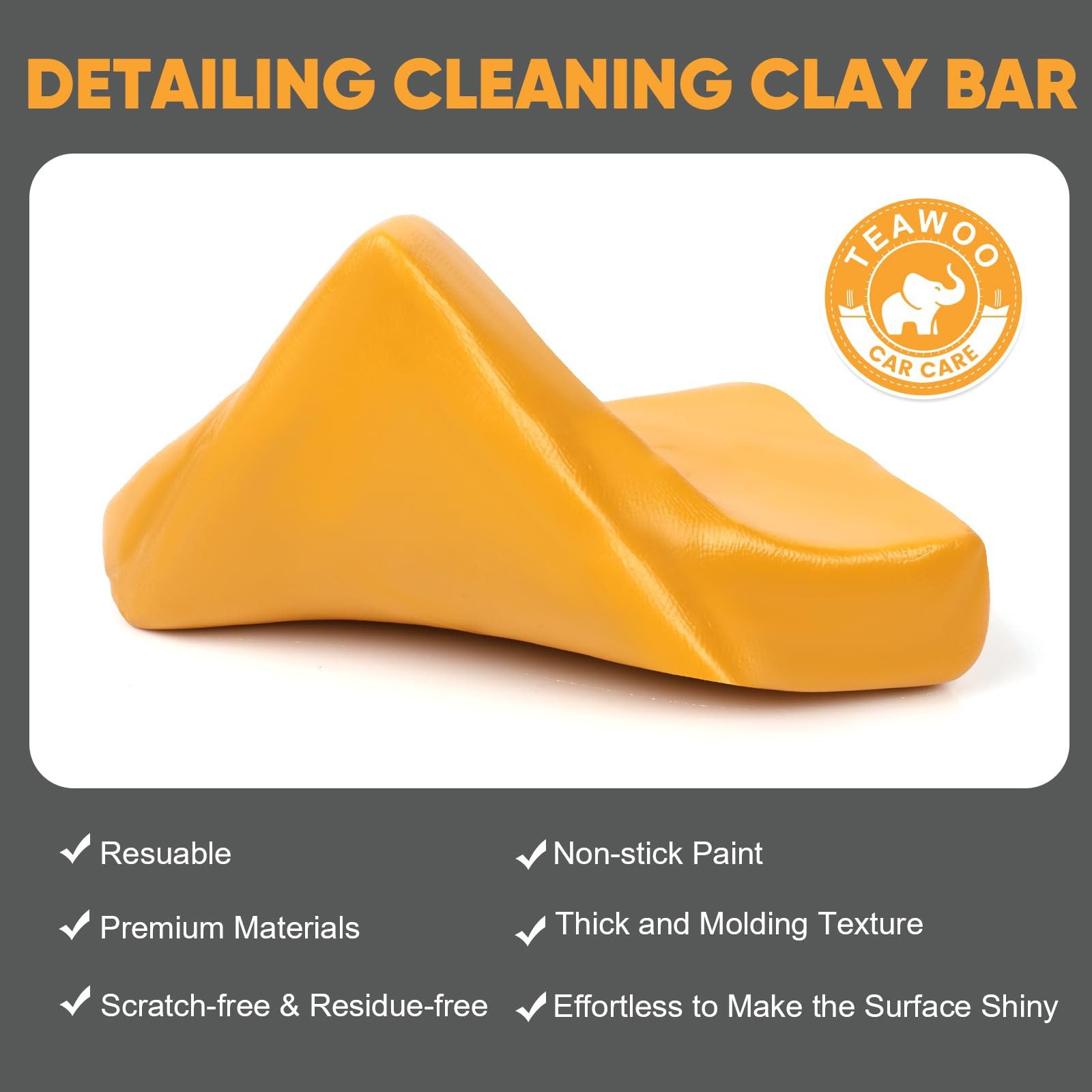 TEAWOO Car Clay Bar 4 Pack 400g, Premium No Scratch 4 count, 400g