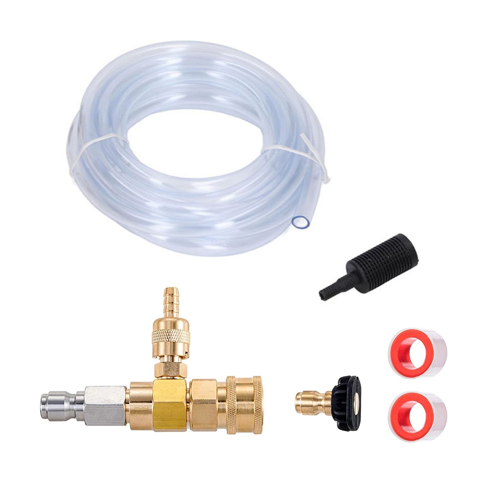 Downstream Chemical Injector Kit for Pressure Washer 3/8″ 4000 PSI with Hose