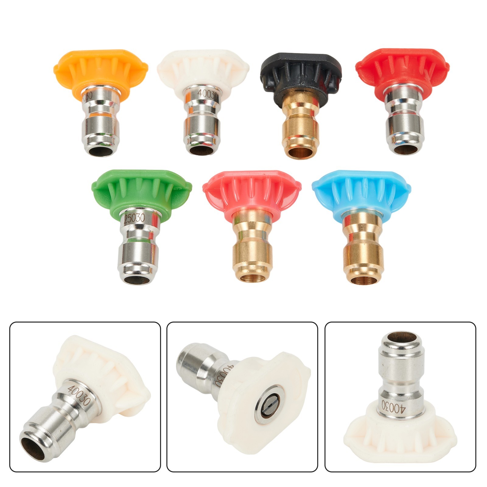 High Pressure Washer Spray Tips Nozzles 1/4 Inch 7pcs Garden Cleaning Tool