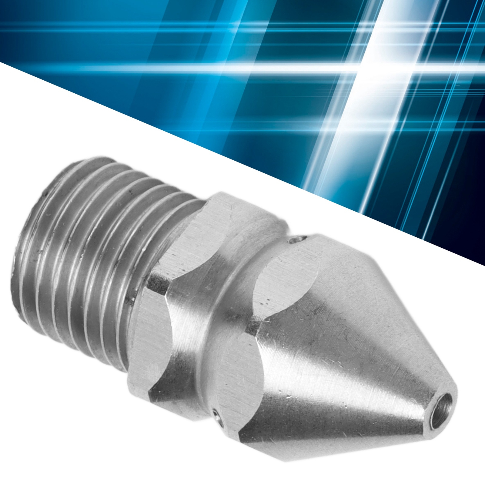 G1/4 Male Thread StainlessSteel Sewer Cleaning Nozzle Drain Sewer Wash Jet 4Hole