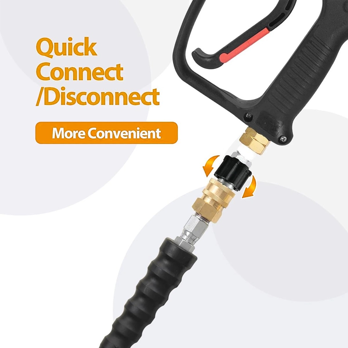 Yamatic Pressure Washer Adapter, M22 Female To 3/8” Quick Connect Plug