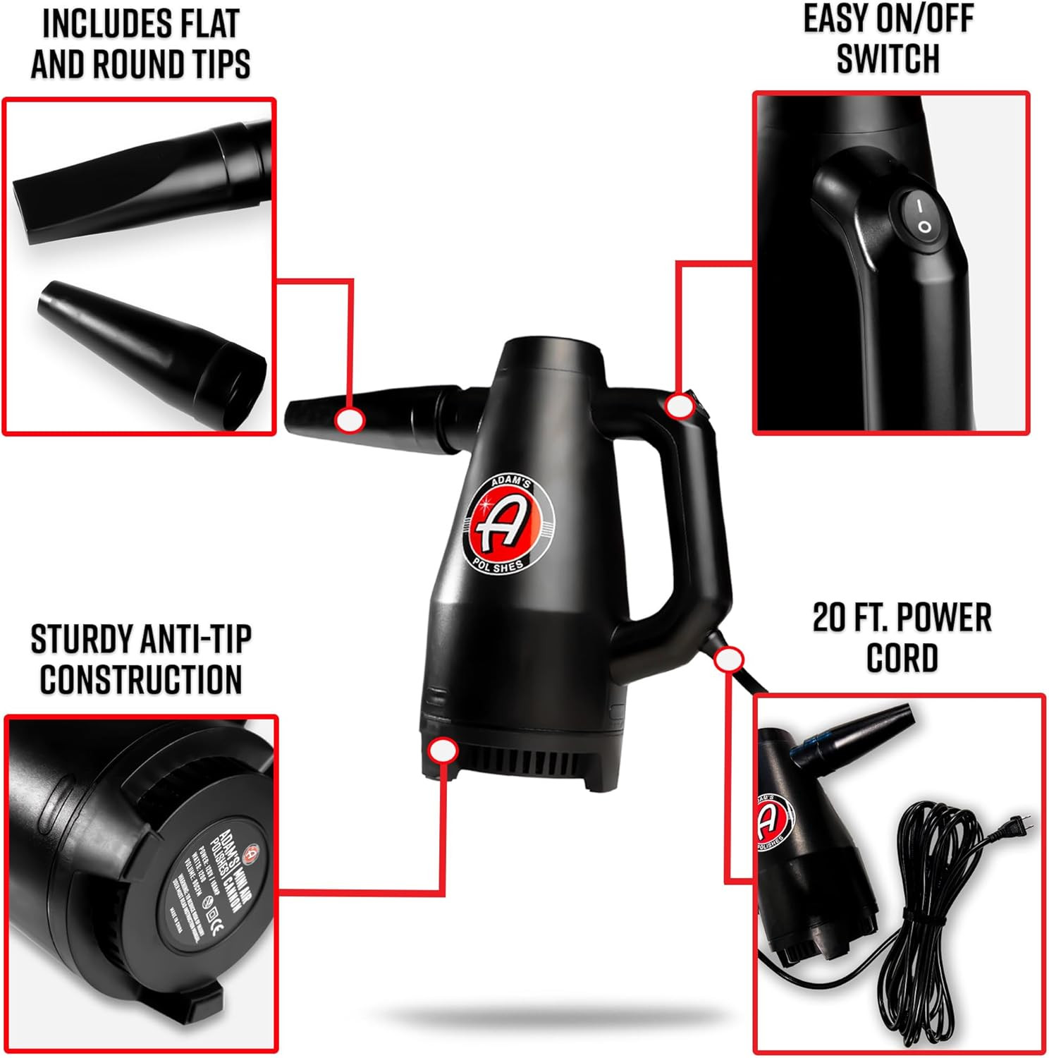 Mini Air Cannon – Handheld High Powered Filtered Car Wash Dryer Blower| Dry befo