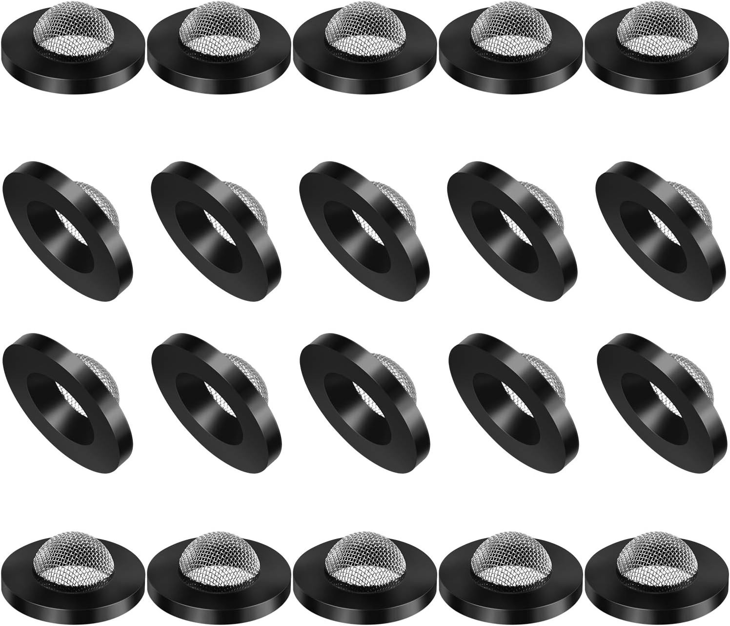 20 Pcs Hose Washer Screen Filter Washers Stainless Steel & Rubber Filter Gasket,