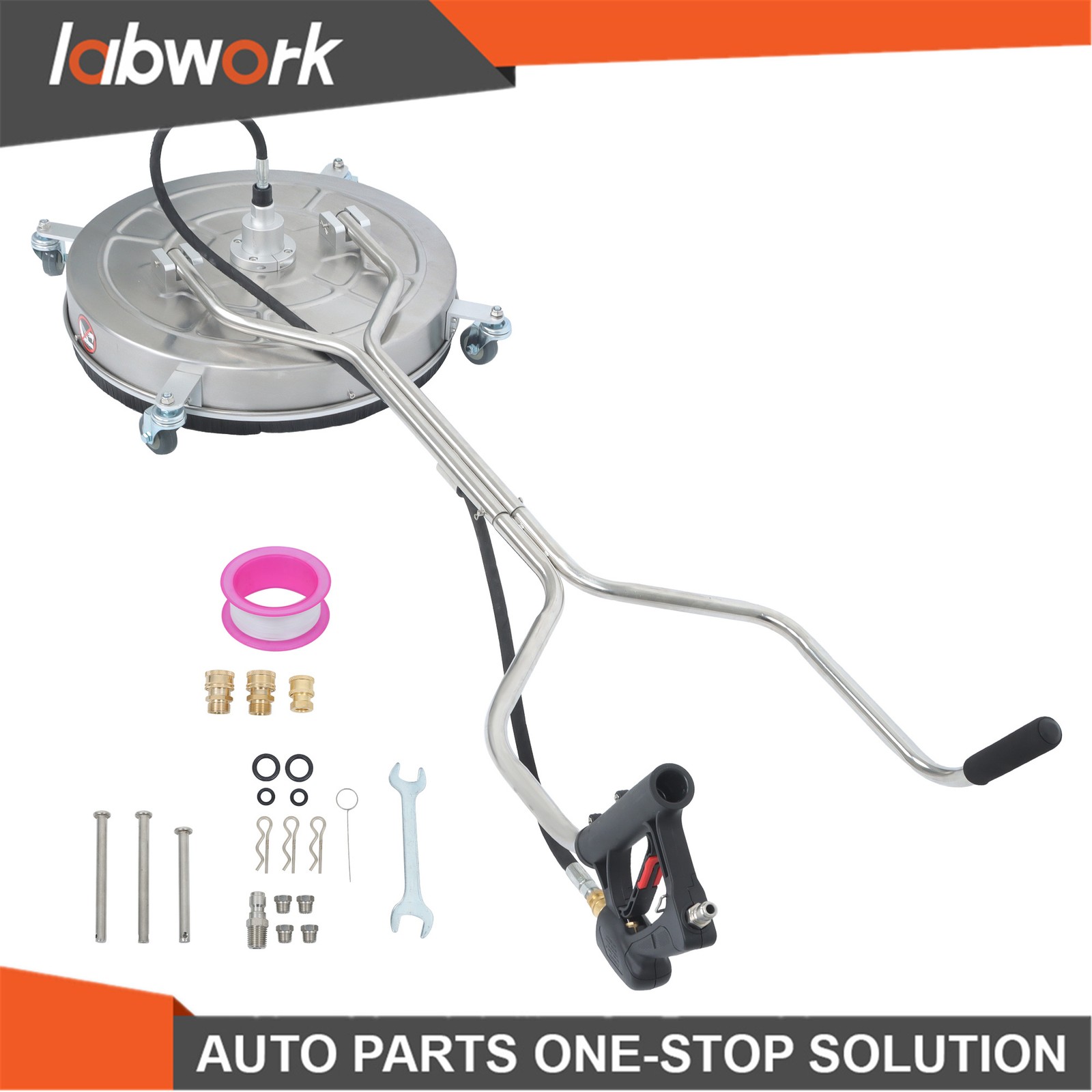 Labwork 24″ Pressure Washer Surface Cleaning System – Easy-Attach Handle