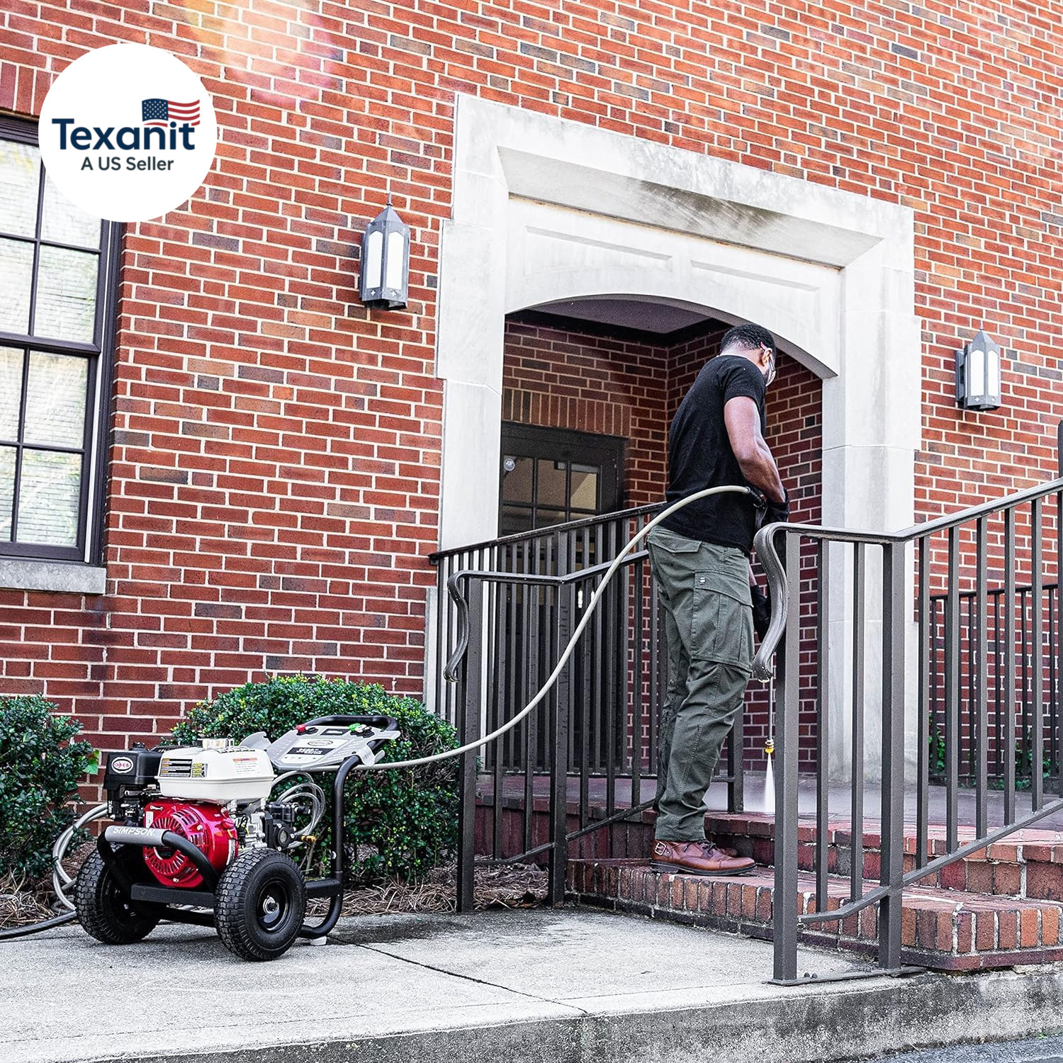 3500 PSI Gas Pressure Washer, 2.5 GPM Commercial Power Washer, Honda Engine, Col