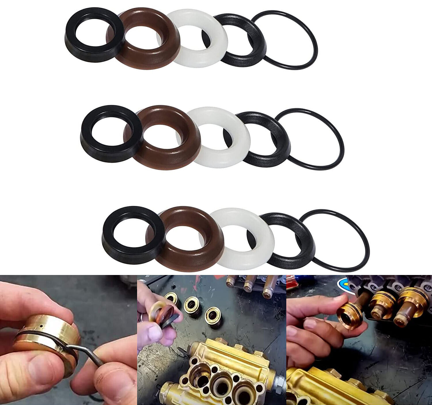 Packing Water Seal Repair Kit Fits ZWD ZWDK Series 15MM Pressure Washer Pump